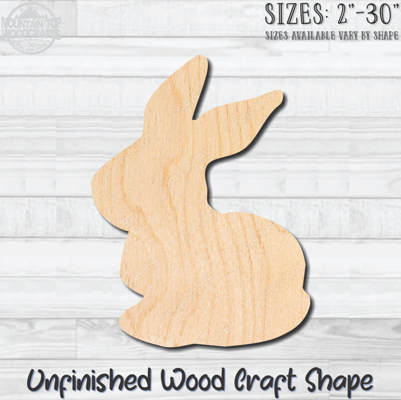 Rabbit Bunny 4 Unfinished Wood Shape Blank Laser Cut Out Woodcraft Craft Supply