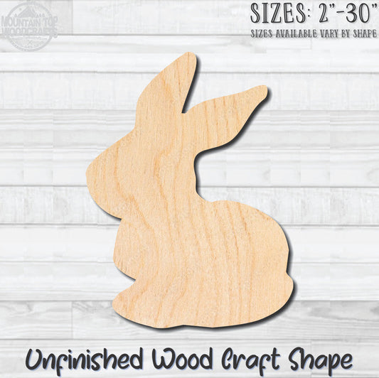 Rabbit Bunny 4 Unfinished Wood Shape Blank Laser Cut Out Woodcraft Craft Supply