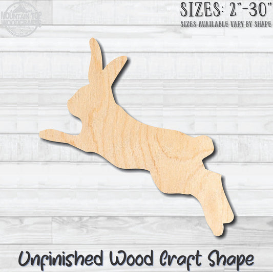 Jack Rabbit Bunny 6 Unfinished Wood Shape Blank Laser Cut Out Woodcraft Craft Supply