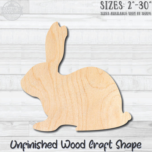 Rabbit Bunny 7 Unfinished Wood Shape Blank Laser Cut Out Woodcraft Craft Supply