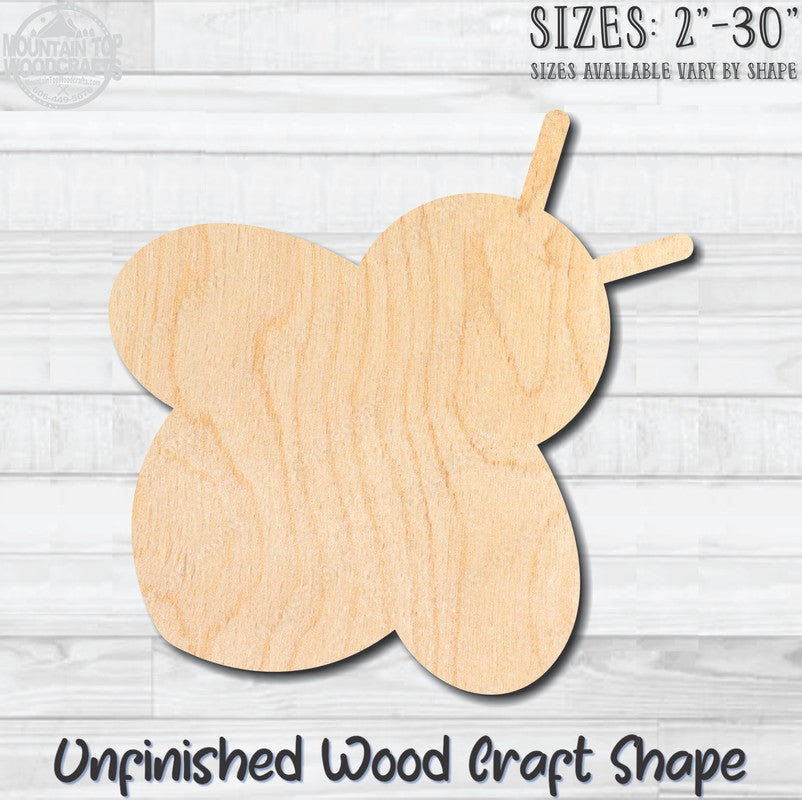 Bumble Bee 6 Unfinished Wood Shape Blank Laser Cut Out Woodcraft Craft Supply