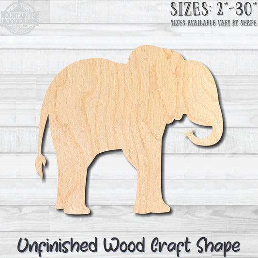 Elephant 3 Unfinished Wood Shape Blank Laser Cut Out Woodcraft Craft Supply