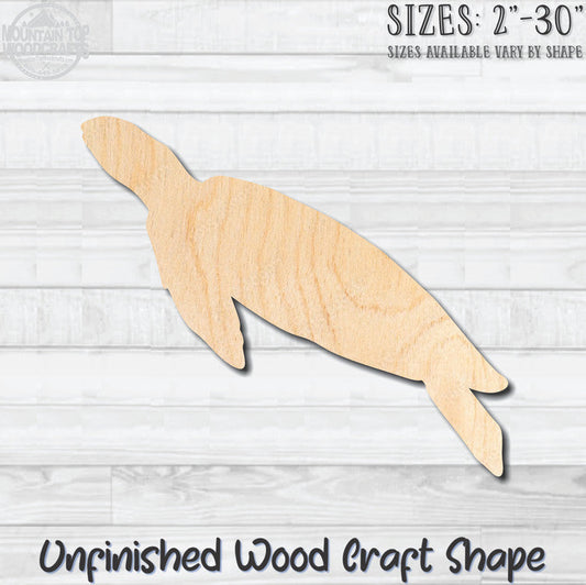 Sea Turtle 4 Unfinished Wood Shape Blank Laser Cut Out Woodcraft Craft Supply