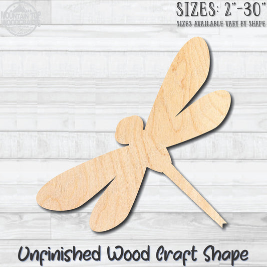 Dragonfly 2 Unfinished Wood Shape Blank Laser Cut Out Woodcraft Craft Supply