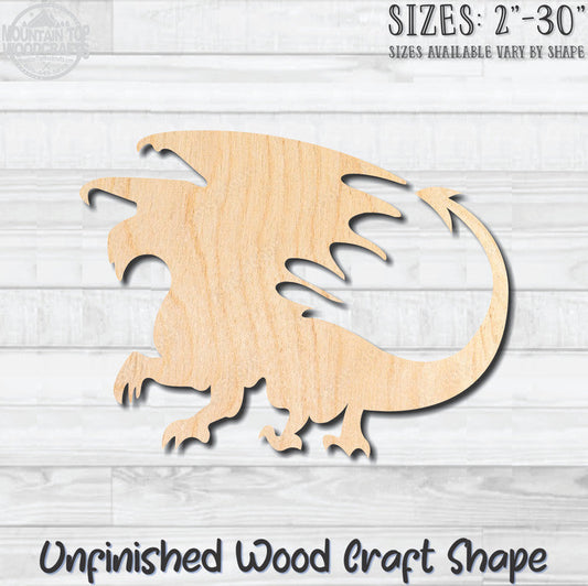 Dragon 7 Unfinished Wood Shape Blank Laser Cut Out Woodcraft Craft Supply