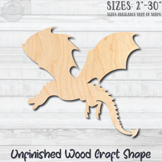 Dragon 8 Unfinished Wood Shape Blank Laser Cut Out Woodcraft Craft Supply