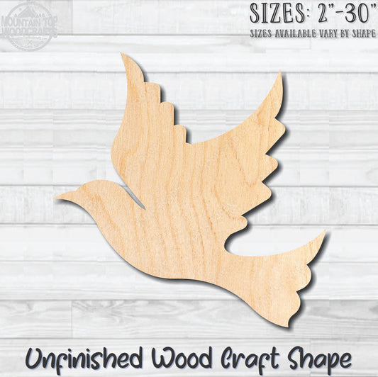 Bird Dove 1 Unfinished Wood Shape Blank Laser Cut Out Woodcraft Craft Supply