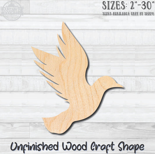 Bird Dove 2 Unfinished Wood Shape Blank Laser Cut Out Woodcraft Craft Supply