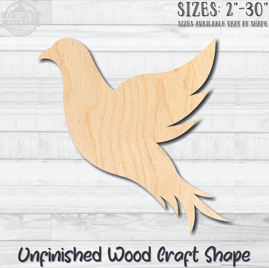 Bird Dove 4 Unfinished Wood Shape Blank Laser Cut Out Woodcraft Craft Supply