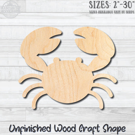Crab 4 Unfinished Wood Shape Blank Laser Cut Out Woodcraft Craft Supply