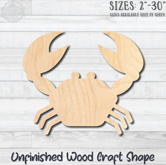 Crab 3 Unfinished Wood Shape Blank Laser Cut Out Woodcraft Craft Supply