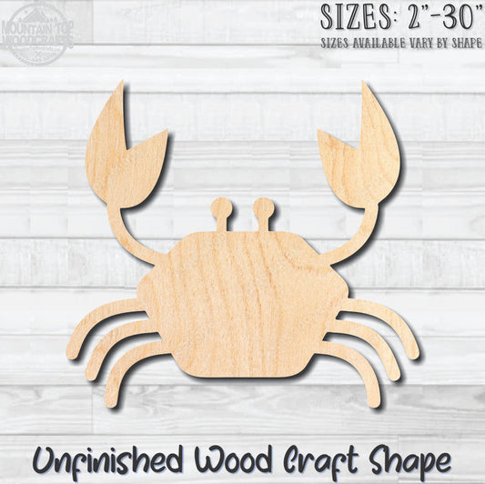 Crab 2 Unfinished Wood Shape Blank Laser Cut Out Woodcraft Craft Supply