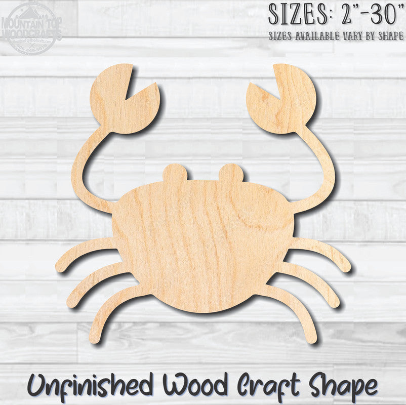 Crab 1 Unfinished Wood Shape Blank Laser Cut Out Woodcraft Craft Supply