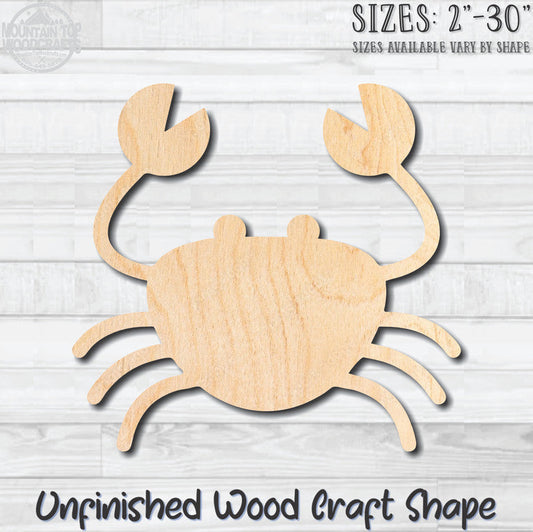 Crab 1 Unfinished Wood Shape Blank Laser Cut Out Woodcraft Craft Supply