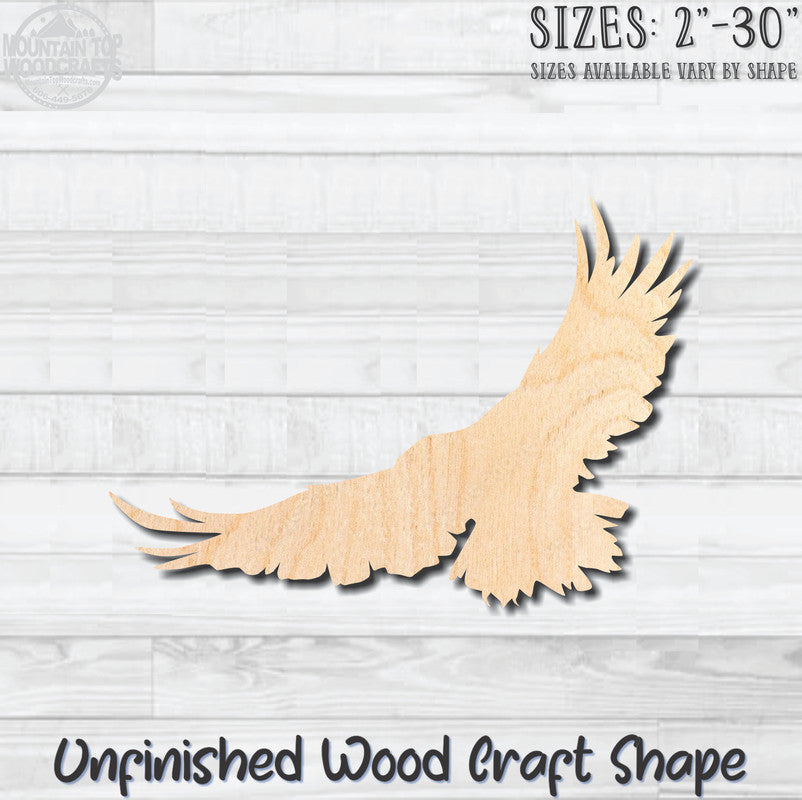 Eagle Unfinished Wood Shape Blank Laser Cut Out Woodcraft Craft Supply