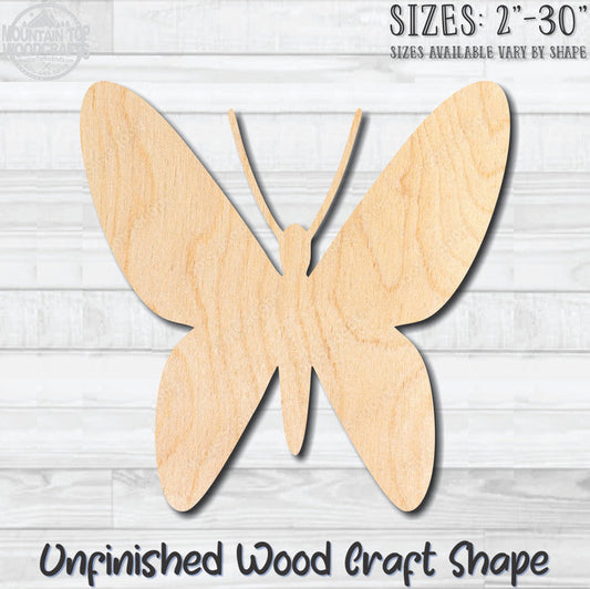 Butterfly 2 Unfinished Wood Shape Blank Laser Engraved Cutout Woodcraft Craft Supply