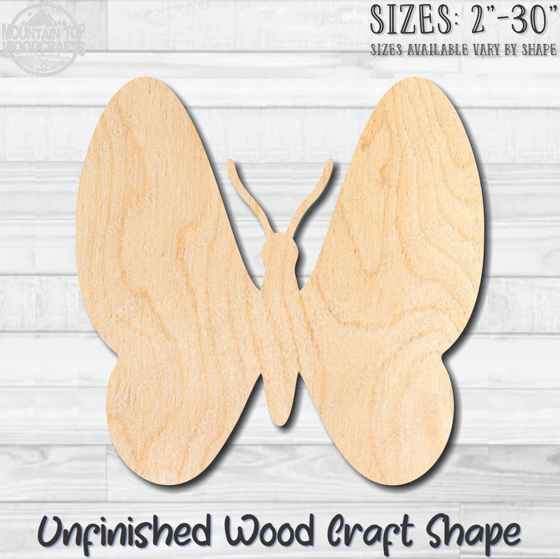 Butterfly 4 Unfinished Wood Shape Blank Laser Engraved Cutout Woodcraft Craft Supply