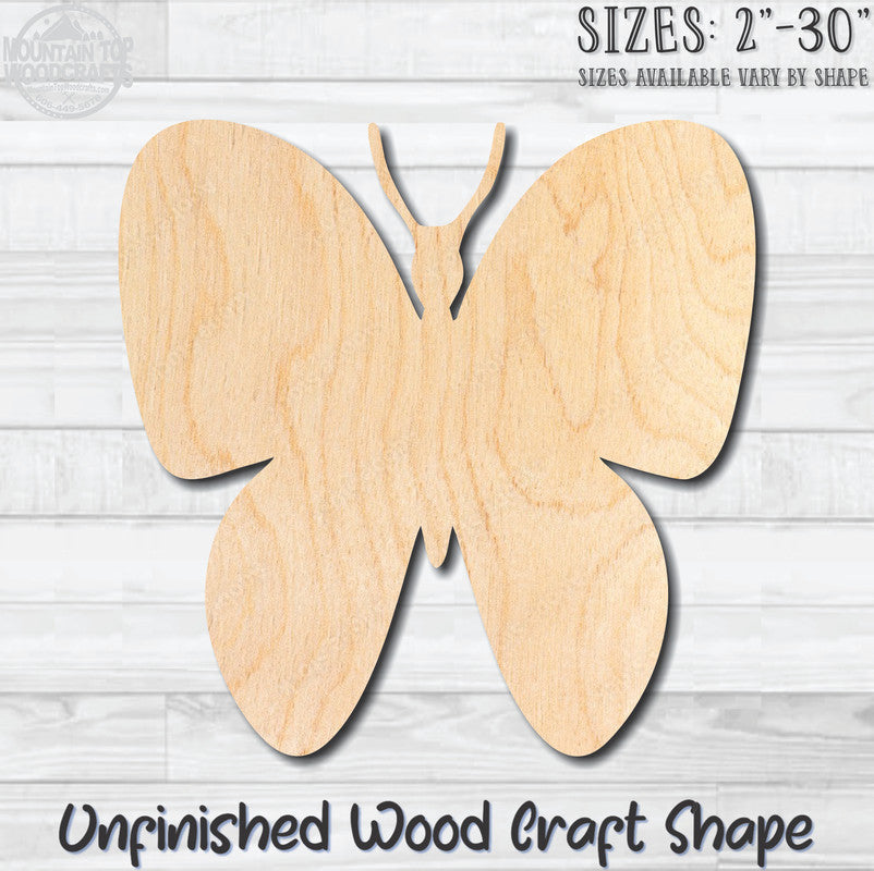 Butterfly 5 Unfinished Wood Shape Blank Laser Engraved Cutout Woodcraft Craft Supply