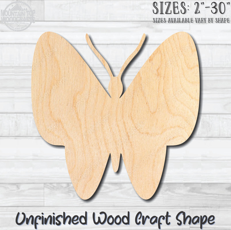 Butterfly 9 Unfinished Wood Shape Blank Laser Engraved Cutout Woodcraft Craft Supply