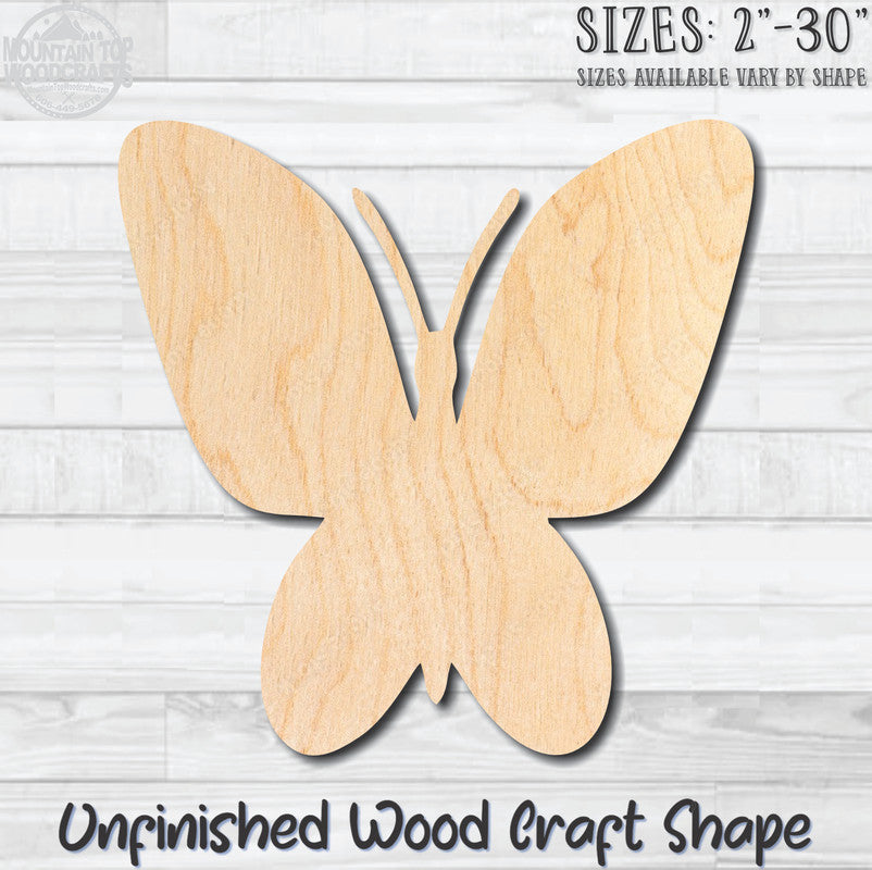 Butterfly 12 Unfinished Wood Shape Blank Laser Engraved Cutout Woodcraft Craft Supply