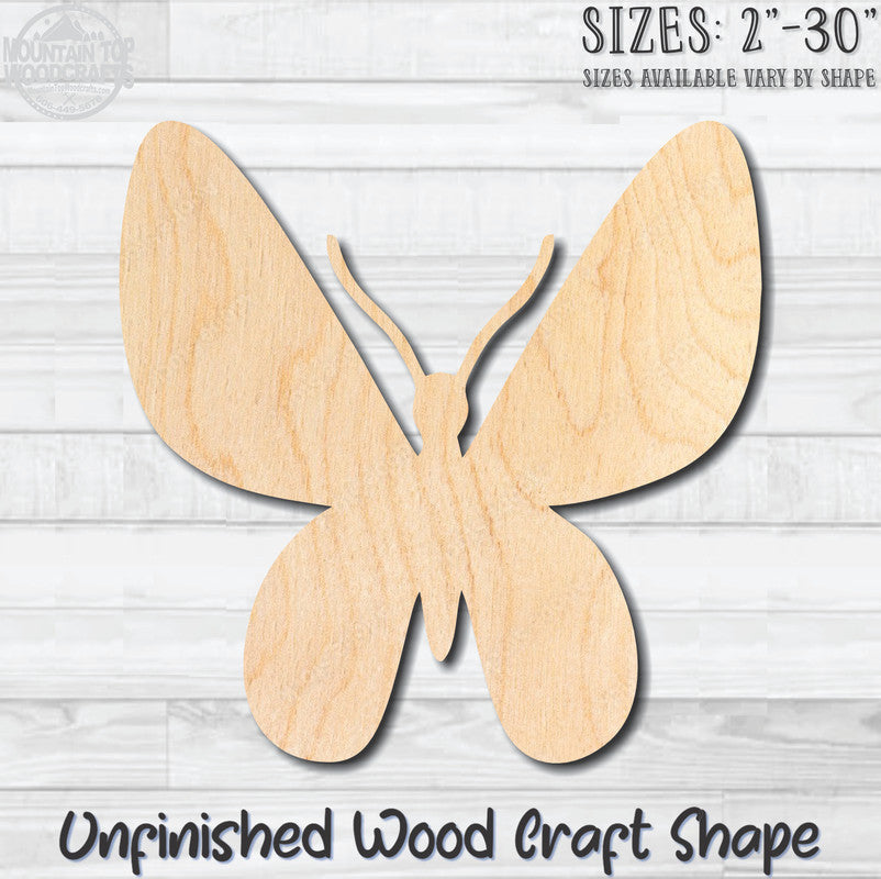 Butterfly 17 Unfinished Wood Shape Blank Laser Engraved Cutout Woodcraft Craft Supply