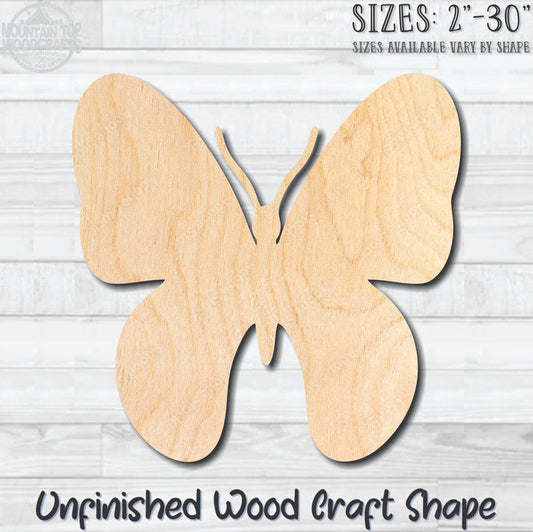 Butterfly 18 Unfinished Wood Shape Blank Laser Engraved Cutout Woodcraft Craft Supply