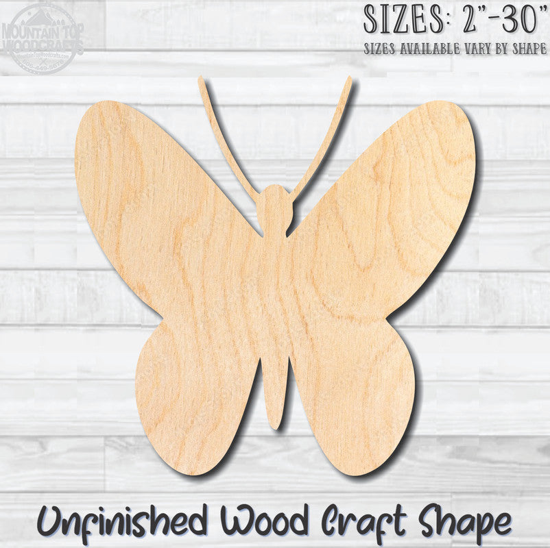 Butterfly 20 Unfinished Wood Shape Blank Laser Engraved Cutout Woodcraft Craft Supply