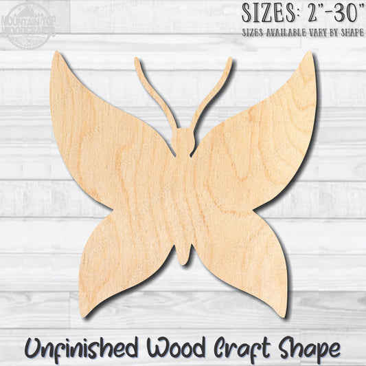 Butterfly 23 Unfinished Wood Shape Blank Laser Engraved Cutout Woodcraft Craft Supply