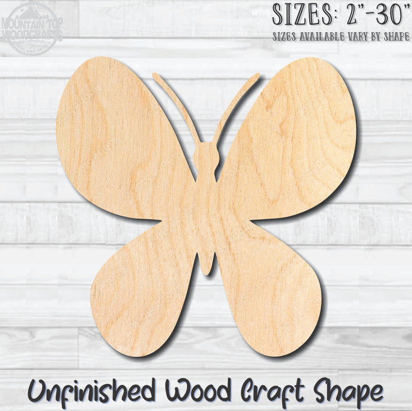 Butterfly 24 Unfinished Wood Shape Blank Laser Engraved Cutout Woodcraft Craft Supply