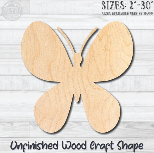 Butterfly 24 Unfinished Wood Shape Blank Laser Engraved Cutout Woodcraft Craft Supply