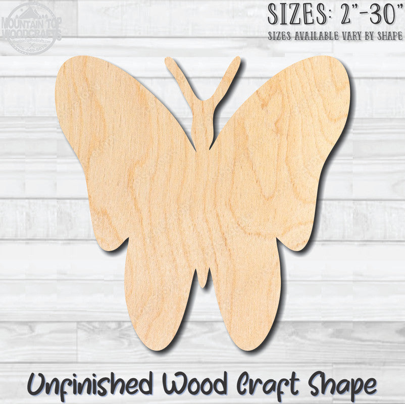 Butterfly 26 Unfinished Wood Shape Blank Laser Engraved Cutout Woodcraft Craft Supply