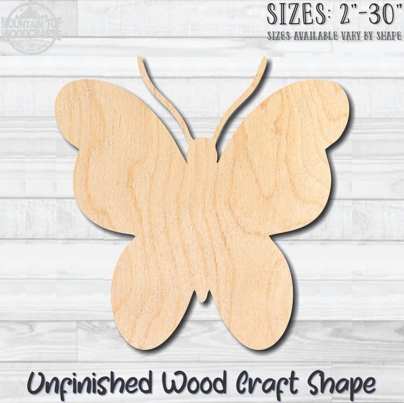 Butterfly 28 Unfinished Wood Shape Blank Laser Engraved Cutout Woodcraft Craft Supply