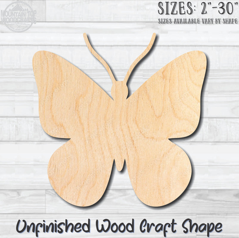 Butterfly 30 Unfinished Wood Shape Blank Laser Engraved Cutout Woodcraft Craft Supply