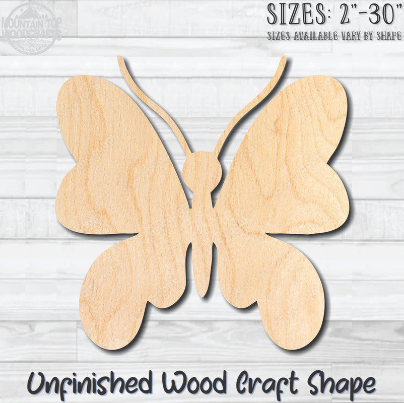 Butterfly 31 Unfinished Wood Shape Blank Laser Engraved Cutout Woodcraft Craft Supply