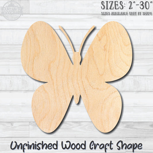 Butterfly 33 Unfinished Wood Shape Blank Laser Engraved Cutout Woodcraft Craft Supply