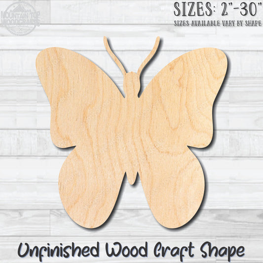 Butterfly 34 Unfinished Wood Shape Blank Laser Engraved Cutout Woodcraft Craft Supply