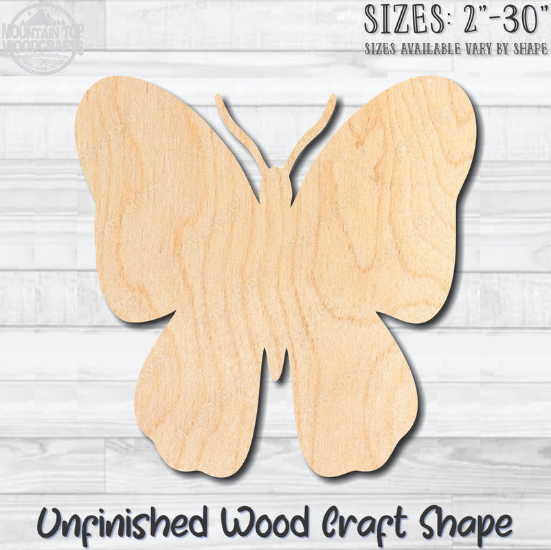 Butterfly 35 Unfinished Wood Shape Blank Laser Engraved Cutout Woodcraft Craft Supply