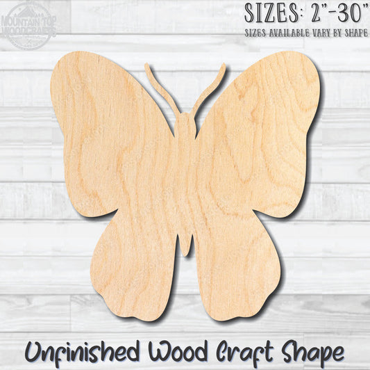 Butterfly 35 Unfinished Wood Shape Blank Laser Engraved Cutout Woodcraft Craft Supply
