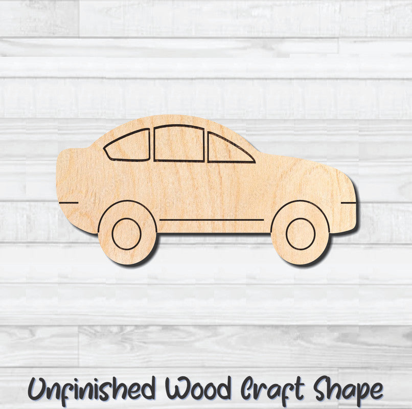 Car Vehicle 1 Automobile Unfinished Wood Shape Blank Laser Engraved Cutout Woodcraft Craft Supply