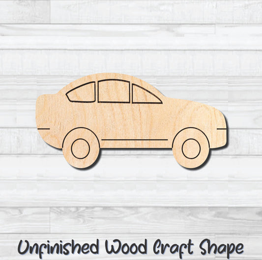 Car Vehicle 1 Automobile Unfinished Wood Shape Blank Laser Engraved Cutout Woodcraft Craft Supply