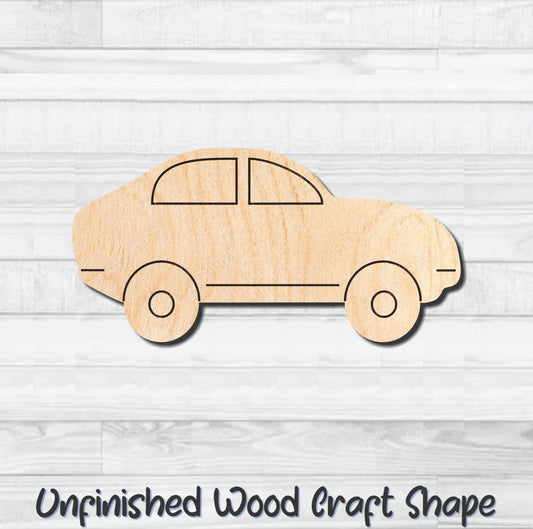 Car Vehicle 2 Automobile Unfinished Wood Shape Blank Laser Engraved Cutout Woodcraft Craft Supply