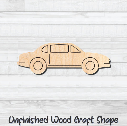 Car Vehicle 4 Automobile Unfinished Wood Shape Blank Laser Engraved Cutout Woodcraft Craft Supply