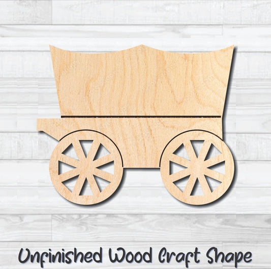 Old Wagon Stagecoach 1 Unfinished Wood Shape Blank Laser Engraved Cutout Woodcraft Craft Supply