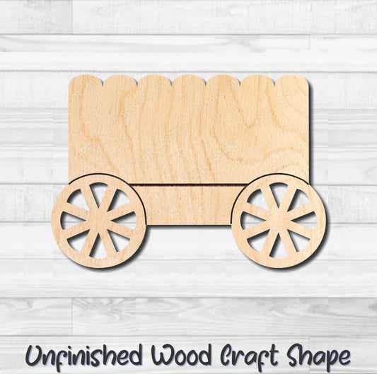 Old Wagon Stagecoach 5 Unfinished Wood Shape Blank Laser Engraved Cutout Woodcraft Craft Supply