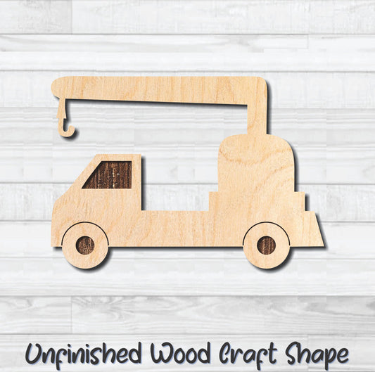 Big Tow Truck Hook Auto Unfinished Wood Shape Blank Laser Engraved Cutout Woodcraft Craft Supply