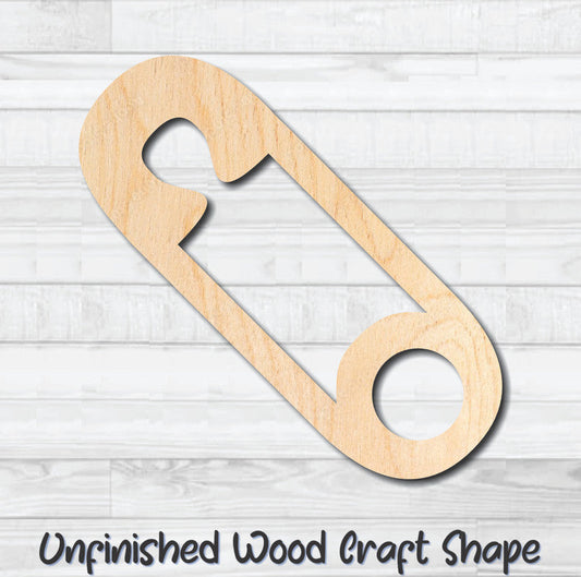 Baby Diaper Pin Unfinished Wood Shape Blank Laser Engraved Cutout Woodcraft Craft Supply