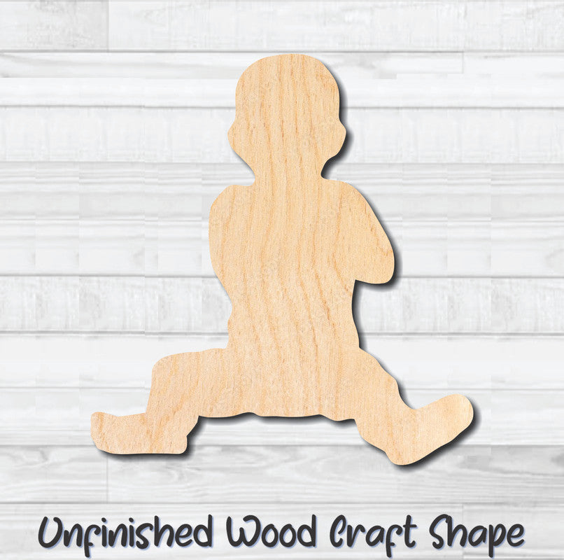 Baby Silhouette 2 Unfinished Wood Shape Blank Laser Engraved Cutout Woodcraft Craft Supply