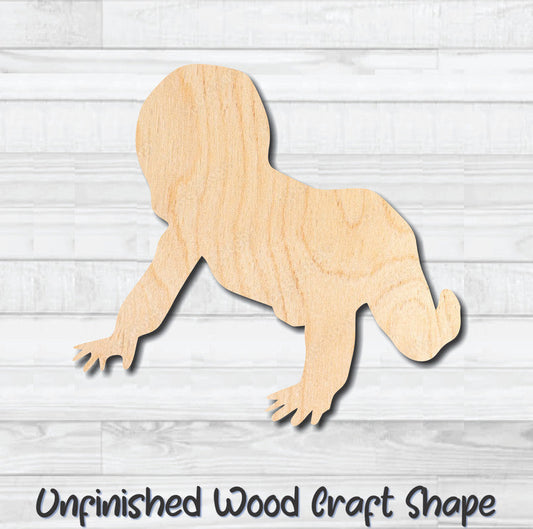 Baby Silhouette 4 Unfinished Wood Shape Blank Laser Engraved Cutout Woodcraft Craft Supply