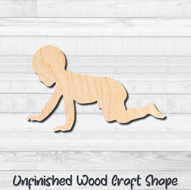 Baby Silhouette 5 Unfinished Wood Shape Blank Laser Engraved Cutout Woodcraft Craft Supply