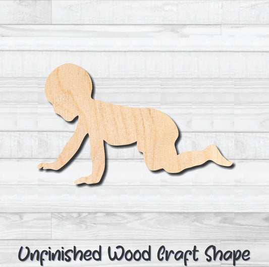 Baby Silhouette 5 Unfinished Wood Shape Blank Laser Engraved Cutout Woodcraft Craft Supply